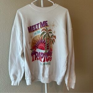 Billabong meet me in the tropics graphic crew neck size small